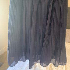 Pleated Navy Skirt